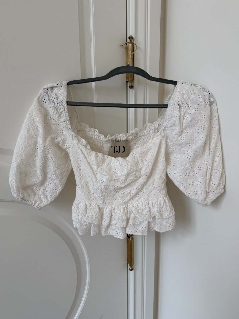 TJD White Eyelet Blouse